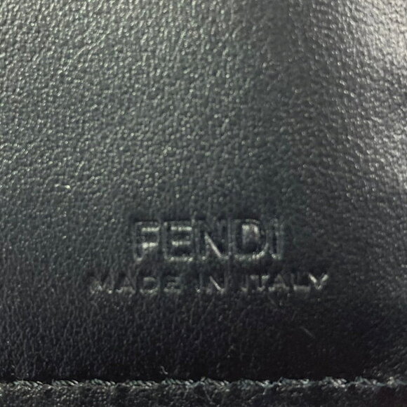 Fendi Leather Bifold Wallet Gray Yellow Black - Picture 4 of 8